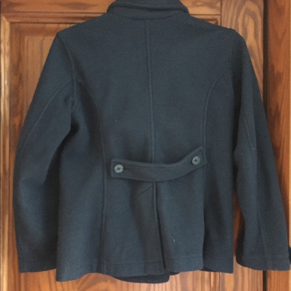 Lands’  End fleece pea coat size 10-12 - Picture 2 of 3